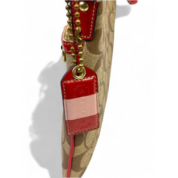 Coach Signature 2007 Pink Stripe Swingpack Crossbody Bag - Picture 10 of 16